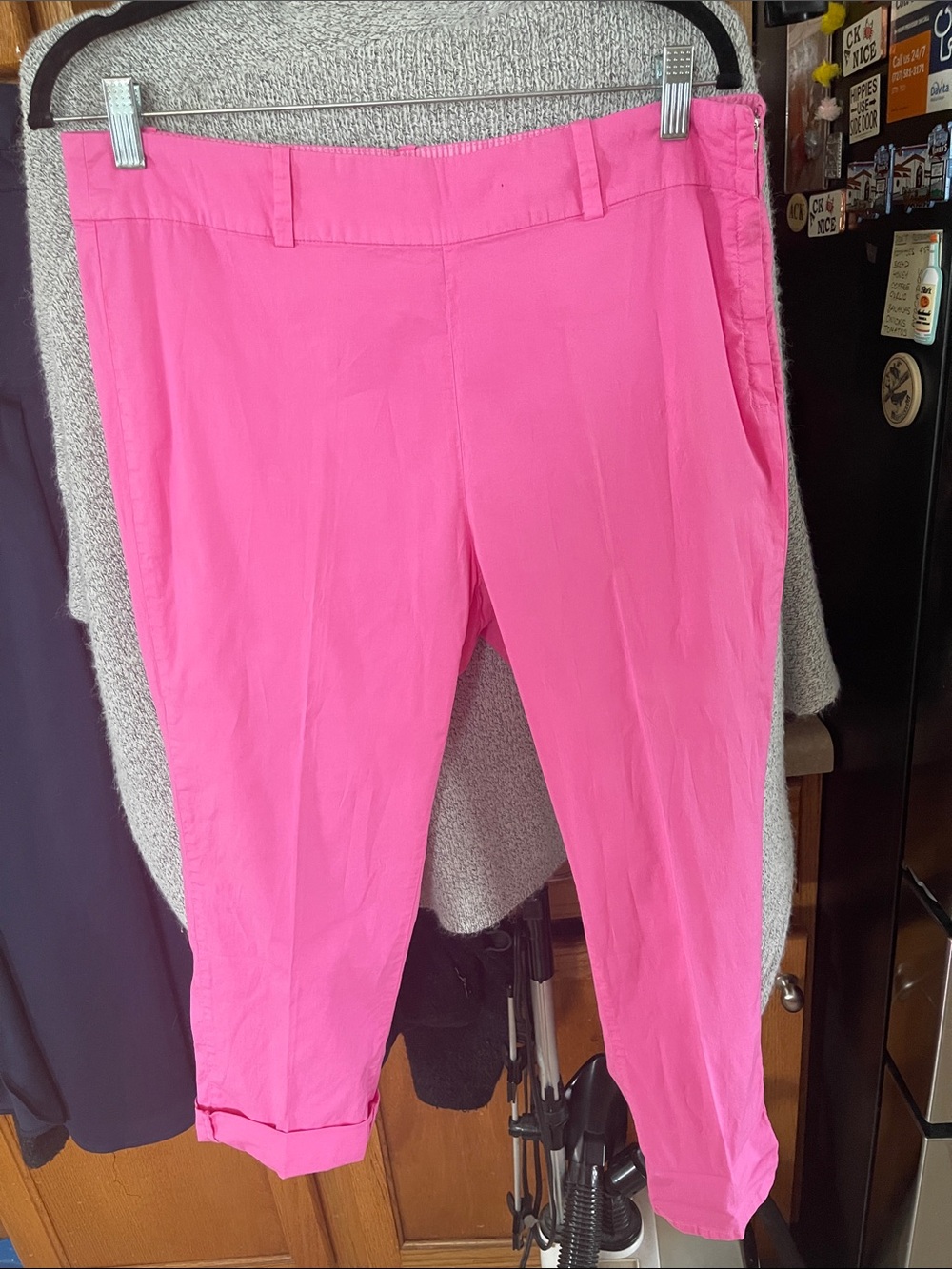 Fresh Produce Women Size Medium Pink Pants Cotton Side Zip
